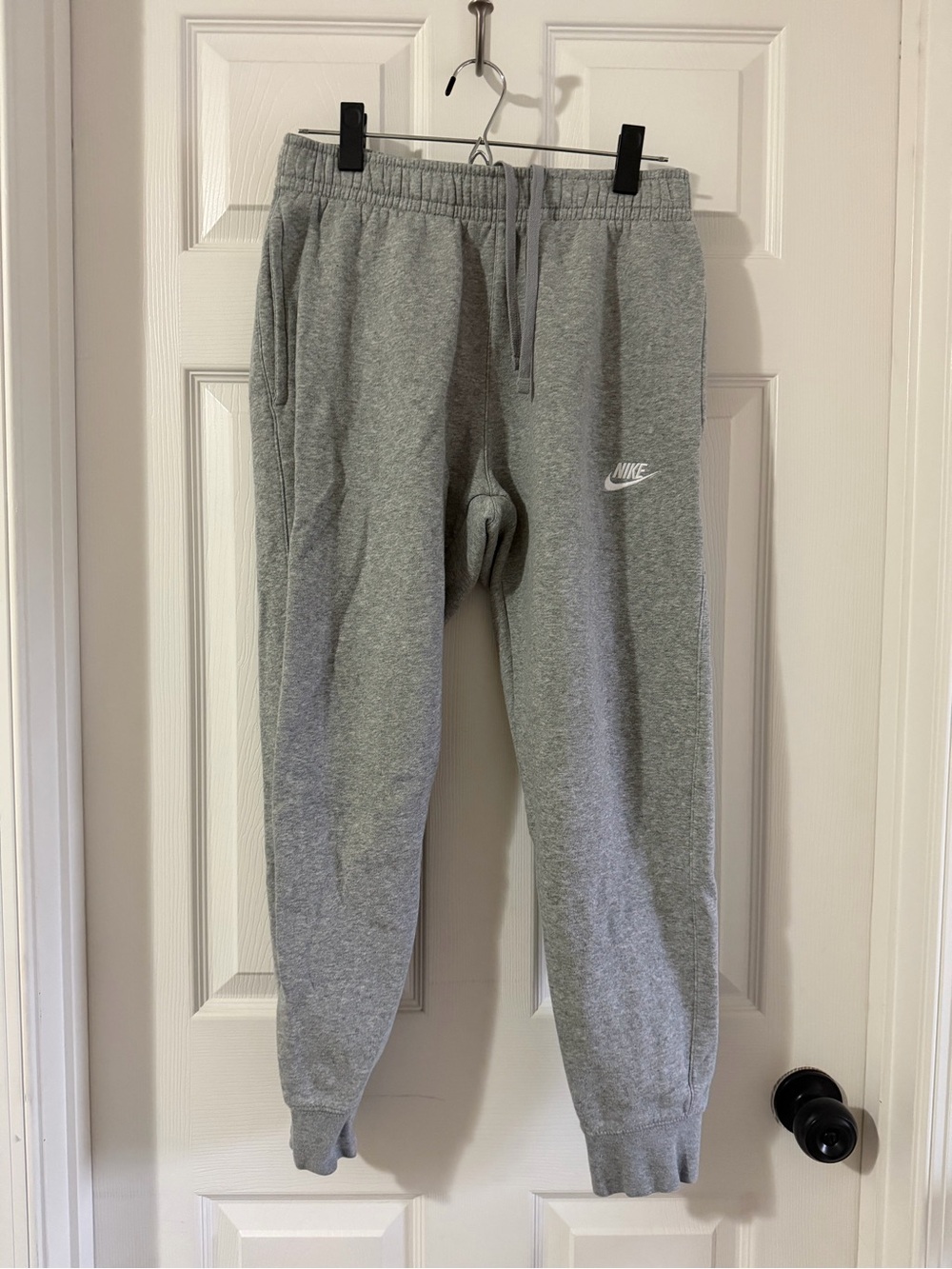 Nike Gray Men's Fleece Joggers with Drawstring